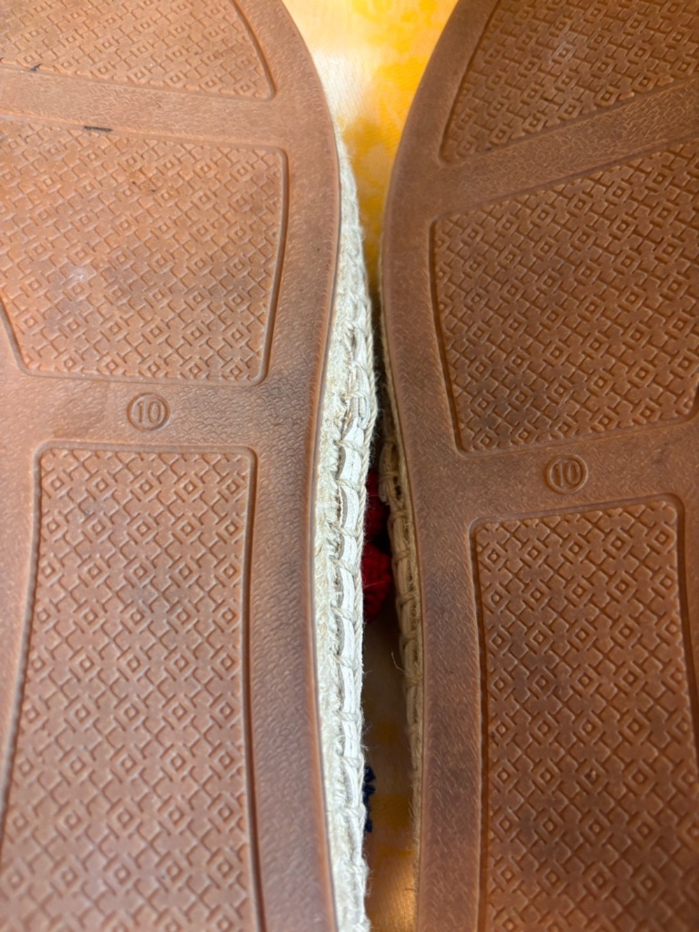Tory Burch Ellis Pom Pom Leather Espadrille size 10 good shape - Picture 7 of 10